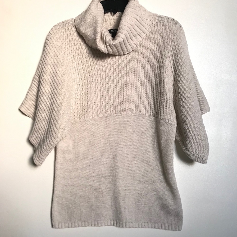 BCBG Cowl Neck Sweater Short Sleeve WFH Spring